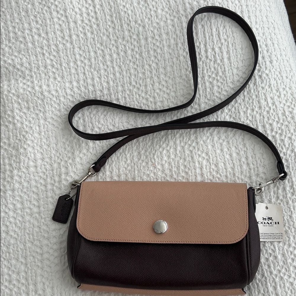 Reversible Coach Plum and Brown Crossbody Bag